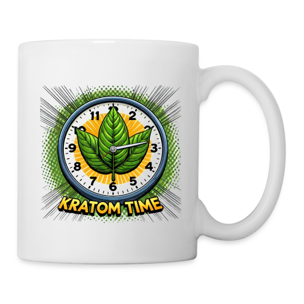 Tasse einfarbig weiß - Kratom Time Tasse