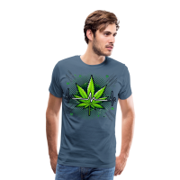 Männer Premium T-Shirt - Weed Heartbeat