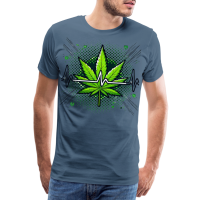 Männer Premium T-Shirt - Weed Heartbeat