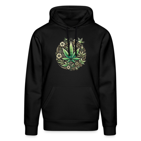 Unisex Bio-Hoodie DRUMMER - Floral Leaf Harmony